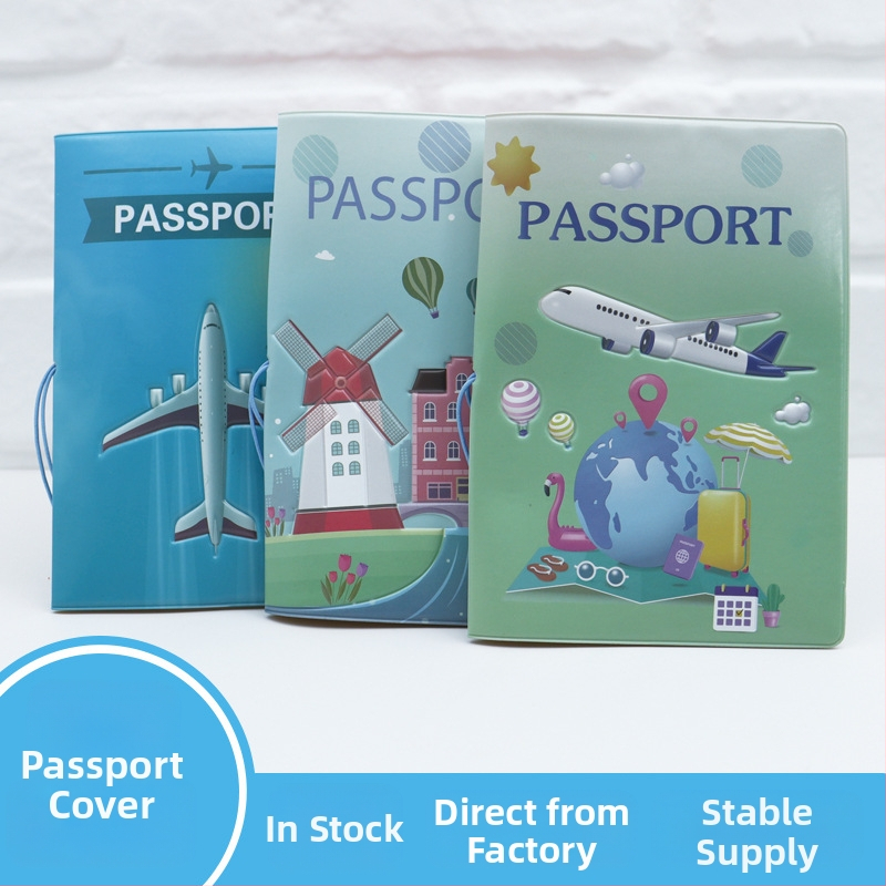 Pasu un ID maciņš – PVC korpuss, iekšējā odere no sintētiskās ādas, ainavas raksts, neitrāls dizains abiem dzimumiem, ikdienas lietošanai