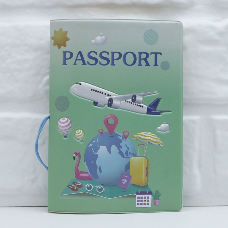 Pasu un ID maciņš – PVC korpuss, iekšējā odere no sintētiskās ādas, ainavas raksts, neitrāls dizains abiem dzimumiem, ikdienas lietošanai