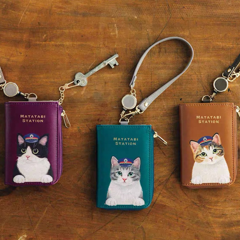 Odinis monetų dėklas su gyvūnų raštu, miesto paprastas stilius, unisex dizainas, poliesterio įdaila