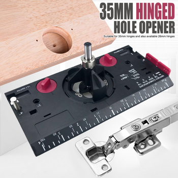 Локатор за отвори за панти, дърводелски шаблон за пробиване и позиционираща плоча