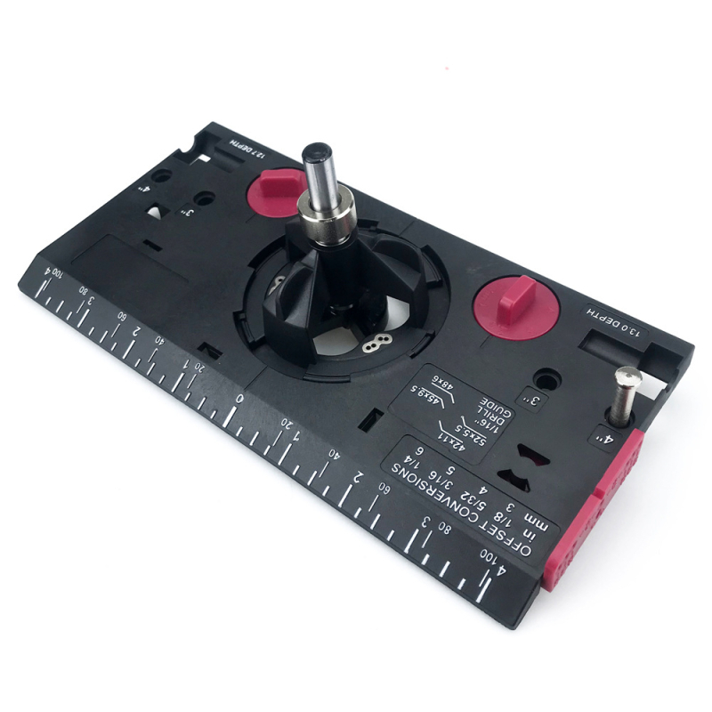 Локатор за отвори за панти, дърводелски шаблон за пробиване и позиционираща плоча