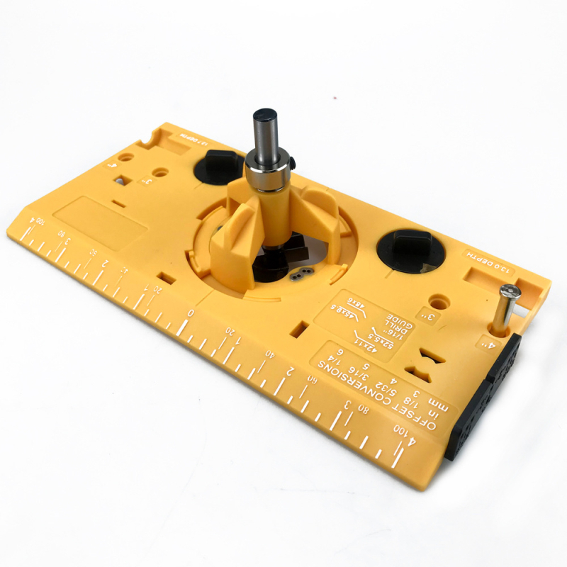 Локатор за отвори за панти, дърводелски шаблон за пробиване и позиционираща плоча