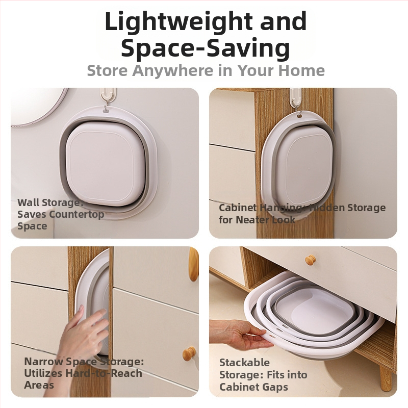 Сгъваема купа за измиване от ПП, преносима, многофункционална, 520 g, 50 бр в опаковка, пусната през есента на 2017 г.