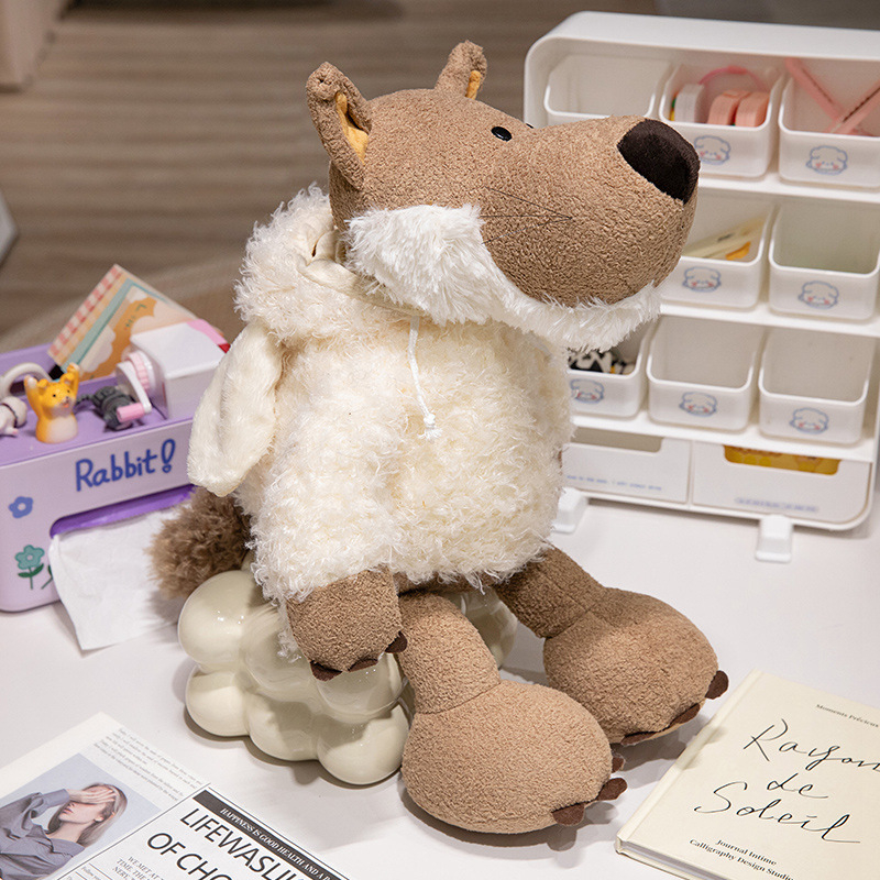 Плюшена играчка: вълк в овча кожа, пълнеж PP памук, за деца 7–14 години