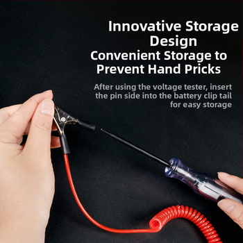 Πενάκι δοκιμής τάσης αυτοκινήτου – 12V/24V/48V, (εύρος 3–120V, ακρίβεια ±1V), επαγγελματική χρήση