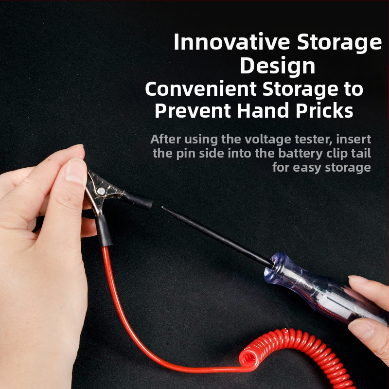 Πενάκι δοκιμής τάσης αυτοκινήτου – 12V/24V/48V, (εύρος 3–120V, ακρίβεια ±1V), επαγγελματική χρήση