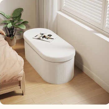 Сгъваема дървена табуретка за съхранение, мултифункционална с голям капацитет, подходяща за сядане и смяна на обувки, прост модерен дизайн.
