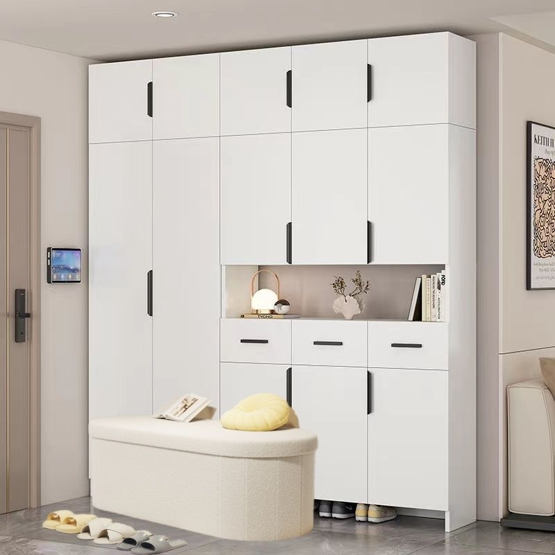 Сгъваема дървена табуретка за съхранение, мултифункционална с голям капацитет, подходяща за сядане и смяна на обувки, прост модерен дизайн.