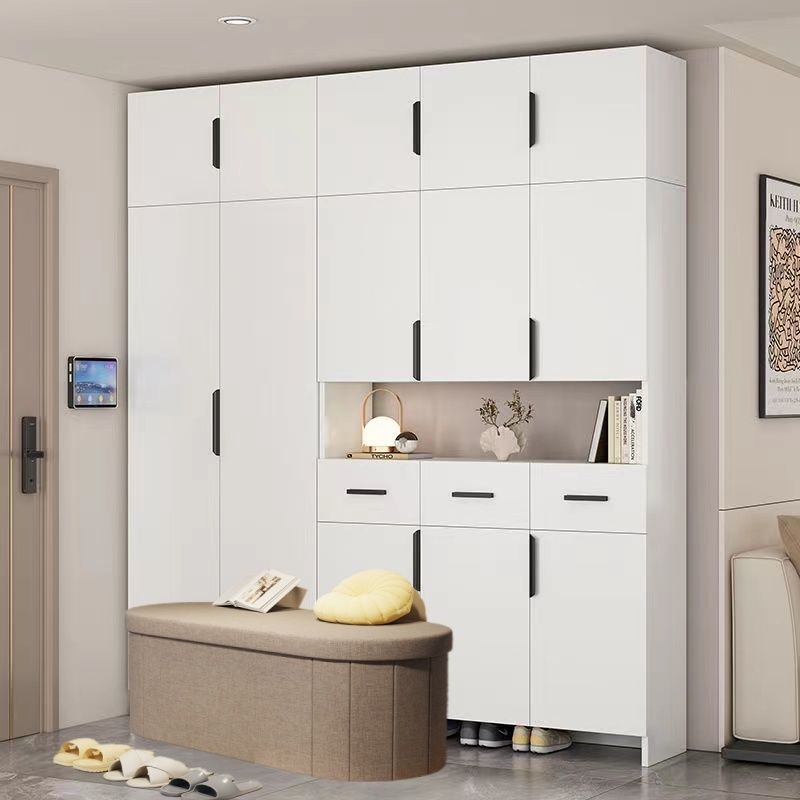 Сгъваема дървена табуретка за съхранение, мултифункционална с голям капацитет, подходяща за сядане и смяна на обувки, прост модерен дизайн.