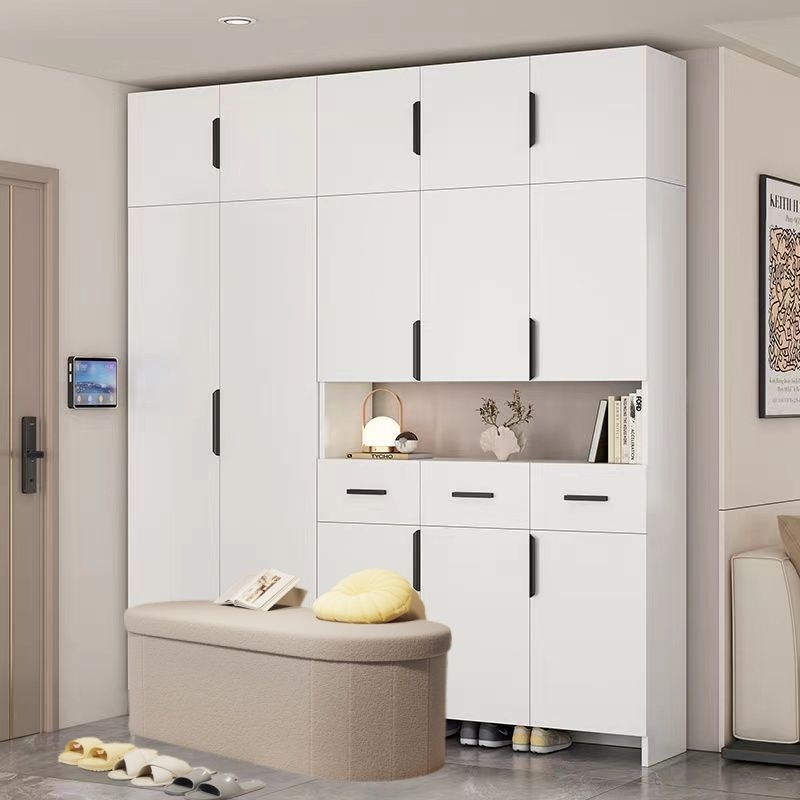 Сгъваема дървена табуретка за съхранение, мултифункционална с голям капацитет, подходяща за сядане и смяна на обувки, прост модерен дизайн.