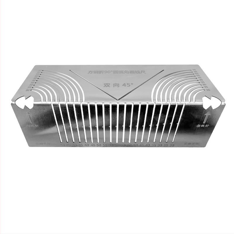 Yishun Сгъваема линейка с квадратна тръба – метална, 90° ъгъл и мултифункционално средство за маркиране