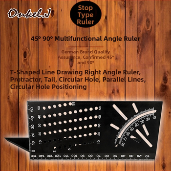 Πολυλειτουργικός γωνιόμετρο από κράμα αλουμινίου (Μάρκα: Onkel.J; Υλικό: κράμα αλουμινίου; Τύπος μετρητή: γωνιόμετρο)