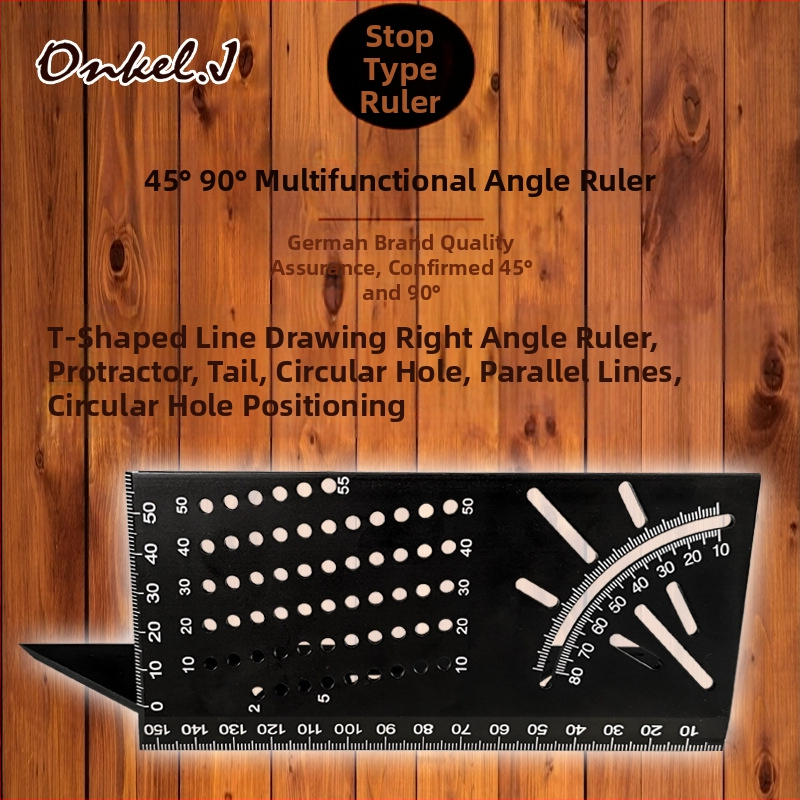 Многофункционален ъгломер от алуминиева сплав (Марка: Onkel.J; Материал: алуминиева сплав; Тип измервателя: ъгломер)