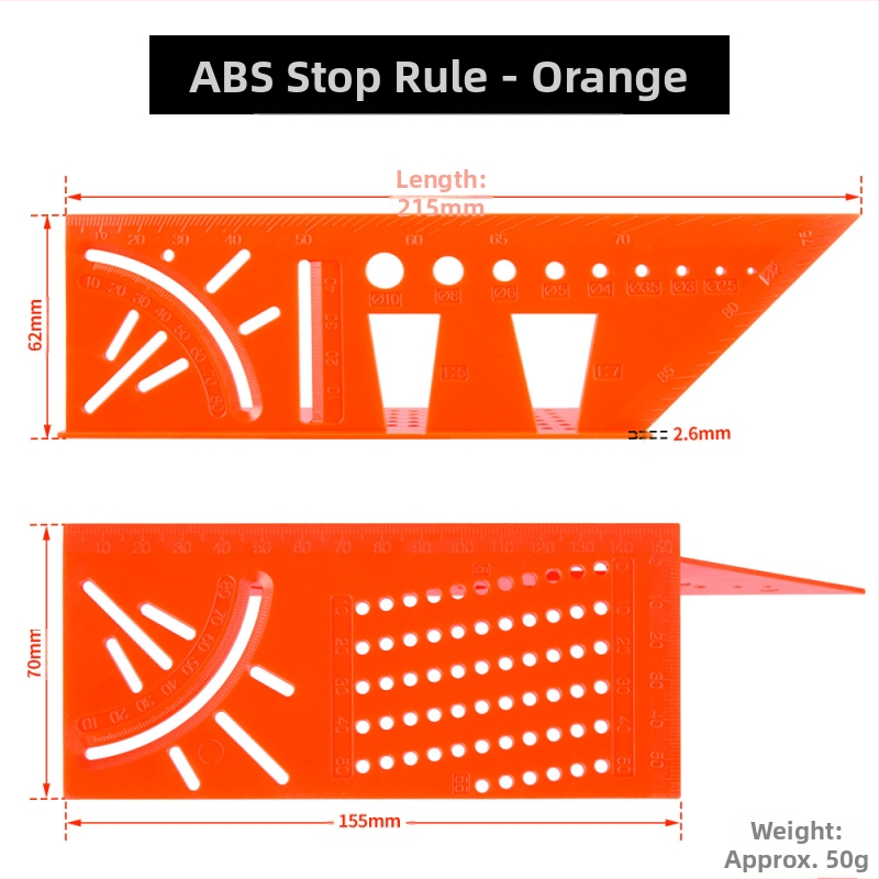 Πολυλειτουργικός γωνιόμετρο από κράμα αλουμινίου (Μάρκα: Onkel.J; Υλικό: κράμα αλουμινίου; Τύπος μετρητή: γωνιόμετρο)