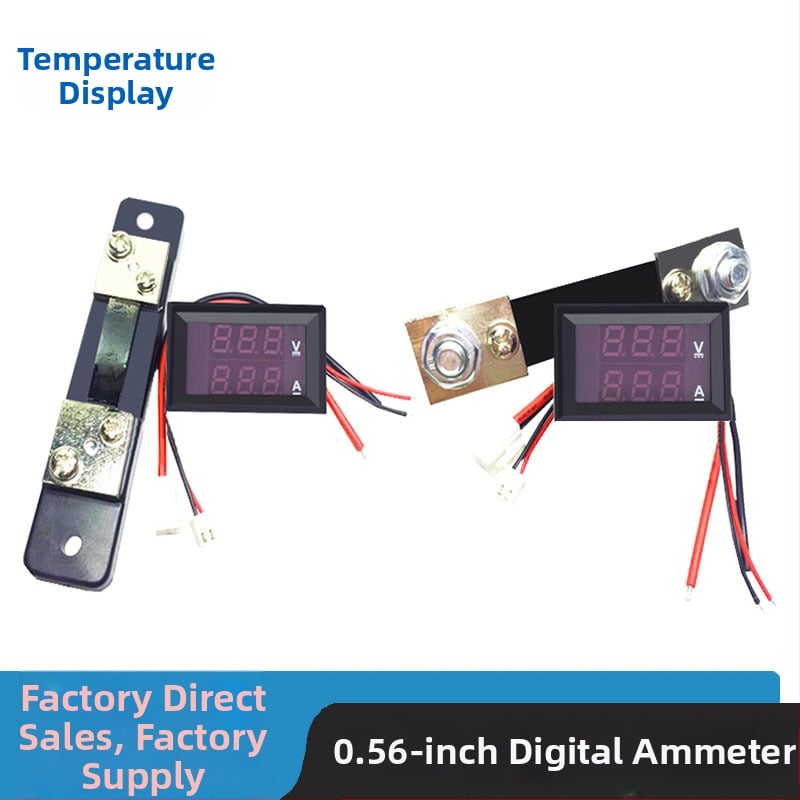 ZY LED DC измервател на напрежение и ток с двойен дисплей (DC 7–100 V, 10/50/100 A)