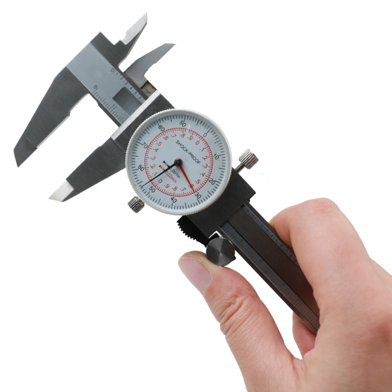 JAVIER Vernier matavimo kalipras iš nerūdijančio plieno, dvigubo adatos dizainas, metrinė ir colinė skalė, 0-150-200-300 mm diapazonas, raiška 0.01 in