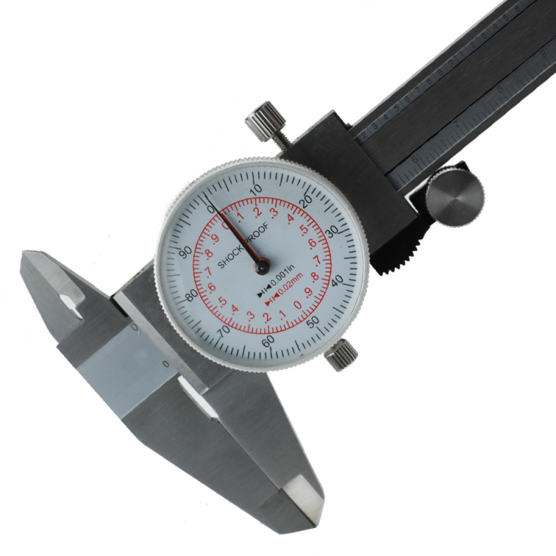 JAVIER Vernier matavimo kalipras iš nerūdijančio plieno, dvigubo adatos dizainas, metrinė ir colinė skalė, 0-150-200-300 mm diapazonas, raiška 0.01 in