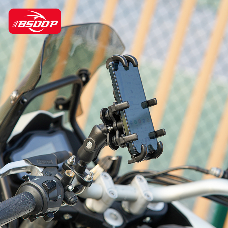 BSDDP държач за мобилен телефон с амортизиращ дизайн за мотоциклет, електрическа тротинетка и планински велосипед