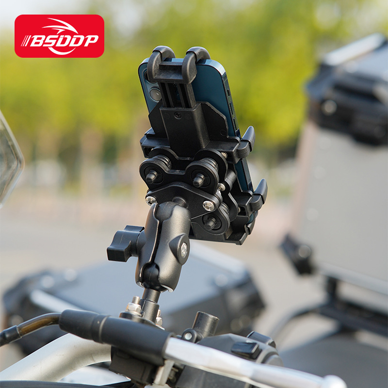 BSDDP държач за мобилен телефон с амортизиращ дизайн за мотоциклет, електрическа тротинетка и планински велосипед