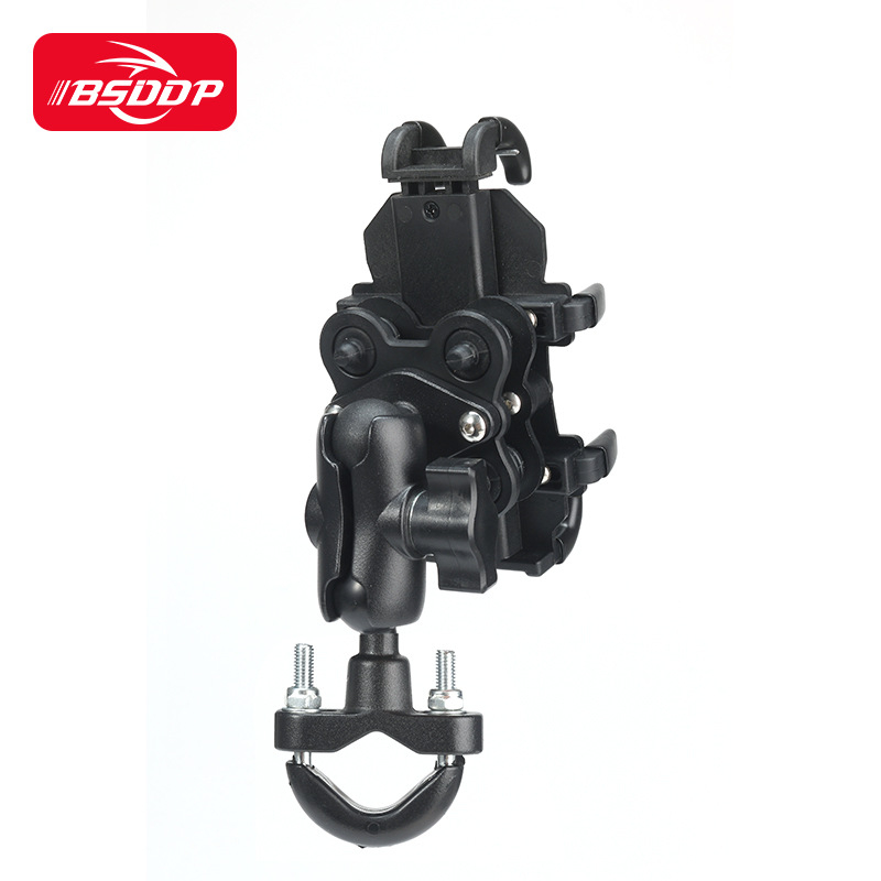 BSDDP държач за мобилен телефон с амортизиращ дизайн за мотоциклет, електрическа тротинетка и планински велосипед