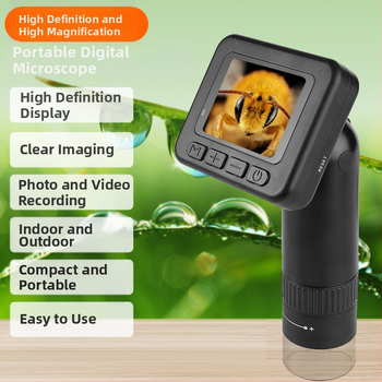 Ηλεκτρονικό μικροσκόπιο με ψηφιακή οθόνη για εκπαίδευση και επιθεώρηση· κατάλληλο για παιδιά και ενήλικες· εντοπίζει θύλακες τρίχας, δέρμα και ηλεκτρονικές πλακέτες με παρατήρηση σε πραγματικό χρόνο.