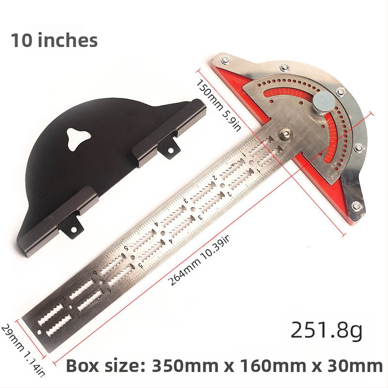 Дърводелски измервател за ръб и ъгъл — неръждаема стомана, за дървообработване, марка Yunbei