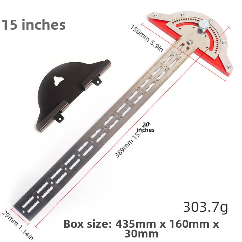 Дърводелски измервател за ръб и ъгъл — неръждаема стомана, за дървообработване, марка Yunbei