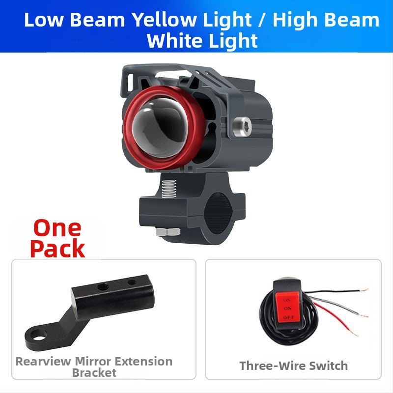 Φακός LED μοτοσικλέτας, 40W, 5000+ lm, 12–80V, αεροπορικό αλουμίνιο περίβλημα, μοντέλο T12