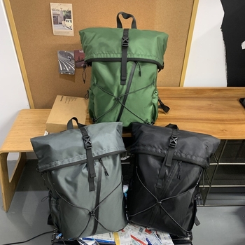 Unisex Σακίδιο Πλάτης — Κλείσιμο με Κορδόνι, Για Υπαίθριες Διαδρομές, Χωρητικότητα 20–35 L, Θήκη για 15-ιντσών Laptop, Oxford Ύφασμα