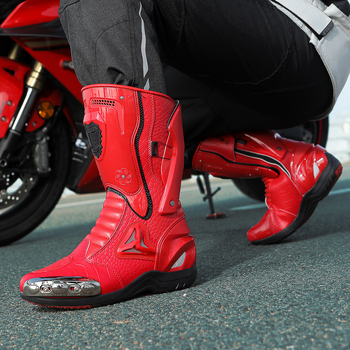 Мотоциклетни обувки за каране – Nine-strand Wolf, мъжки; поддържаща конструкция, обгръщане на крака, удароустойчиви, за всички сезони