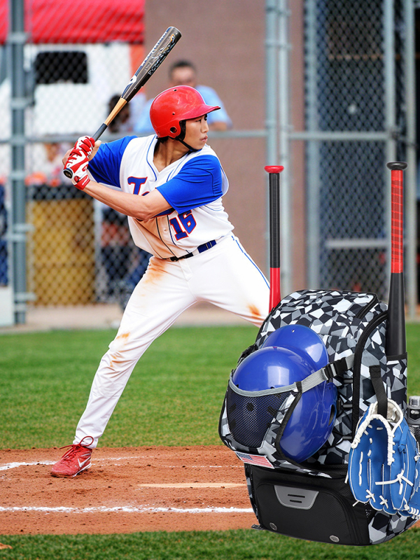 Baseball ir Softbolo įrangos kuprinė – atspari vandeniui, didelė talpa, sausas/drėgnas atskyrimas, kvėpuojanti, oro pagalvėlės pečių dirželiai