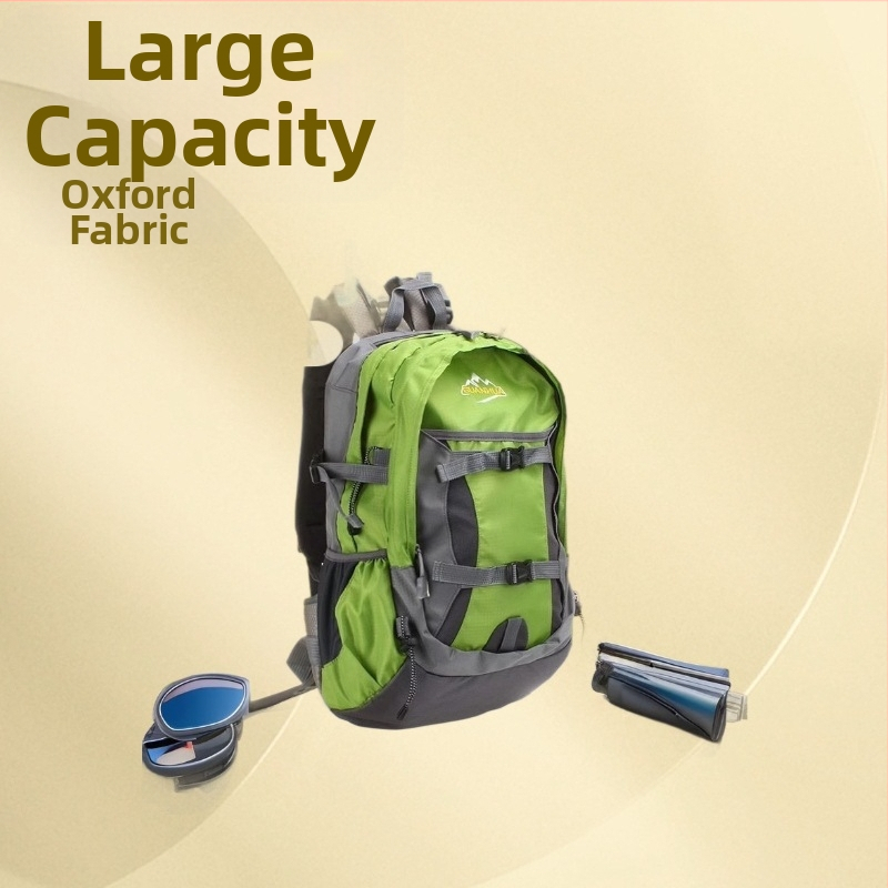 Раница за планински туризъм с износоустойчив Oxford плат, голям капацитет, водоотблъскваща, презрамки с въздушна подплата