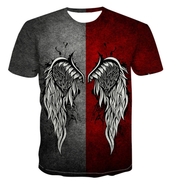 Μπλουζάκι με στρογγυλό λαιμό, πολυεστέρας, ψηφιακή εκτύπωση, 3D εφέ