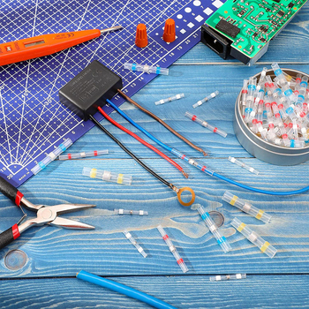 Weijie 420 τεμάχια Θερμοσυστελλόμενα αδιάβροχα δακτυλίου Τερματικά, σετ σε κουτί, 1‑πυρήνας