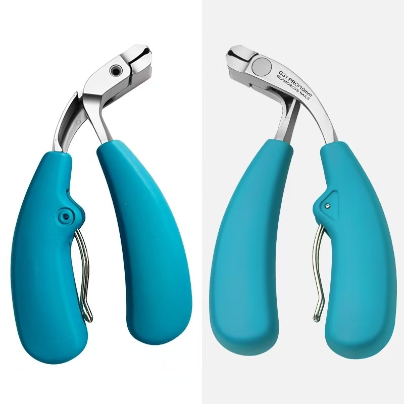 Nagu lõikur anti‑pritskate disainiga, kõver suu, suur avaus paksudele küünele – roostevabast terasest, kaasaskantav, kodune mudel