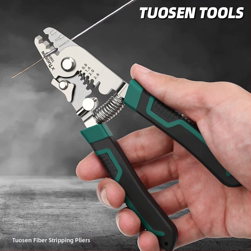 Višestruki alat za optička vlakna – uklanjanje izolacije, hvatanje, rezanje i oblikovanje, s oštrim vrhom
