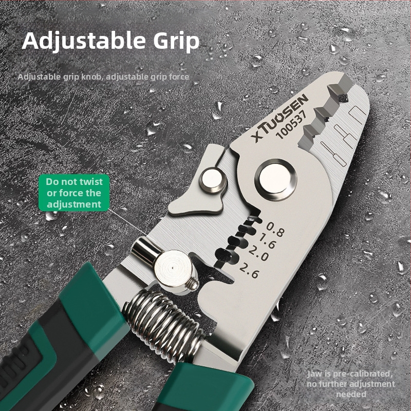 Клещи за оптично влакно – мултифункционален инструмент за обелване, захващане, рязане и подстригване, с остър нос