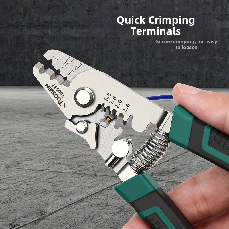 Клещи за оптично влакно – мултифункционален инструмент за обелване, захващане, рязане и подстригване, с остър нос