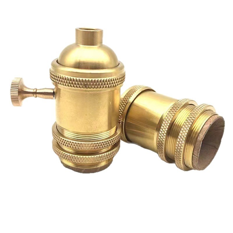 Amerikos stiliaus metalo retro pakabinamos šviestuvo su E26/E27 lempos laikikliu ir rankenos jungikliu, vario-aliuminio korpusas, 220V, 60°C temperatūros atsparumas