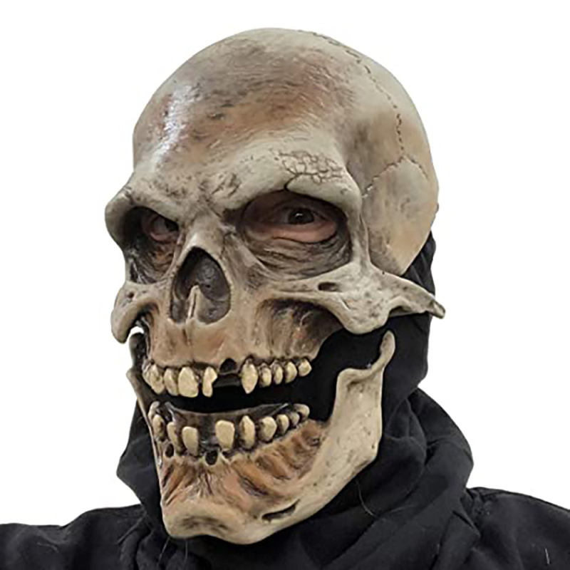 Латексова маска с ужасен зомби череп, стил терор, за DIY проекти, подходяща за Коледа, Хелоуин и Великден