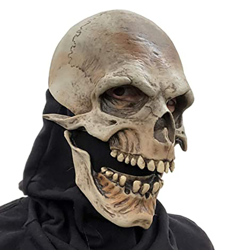 Латексова маска с ужасен зомби череп, стил терор, за DIY проекти, подходяща за Коледа, Хелоуин и Великден