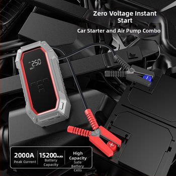 Nešiojama automobilių padangų siurblys – vieno cilindro (14.8V, 80W, 25 L/min, >20 min veikimo laikas)