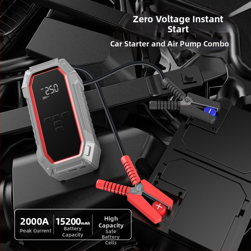 Портативна помпа за гуми на автомобил – единичен цилиндър (14.8V, 80W, 25 л/мин, повече от 20 мин работа)