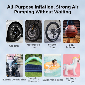 Φορητή αντλία αέρα αυτοκινήτου – 120W, 25 L/min, ψηφιακή οθόνη, φόρτιση USB, εξαιρετικά γρήγορη πλήρωση
