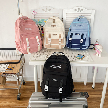 Σακίδιο για μαθητές – νάιλον, χωρητικότητα 20–35 L, για φορητό 15 ιντσών, καμπύλοι ιμάντες ώμου, επένδυση πολυεστέρα, street-style