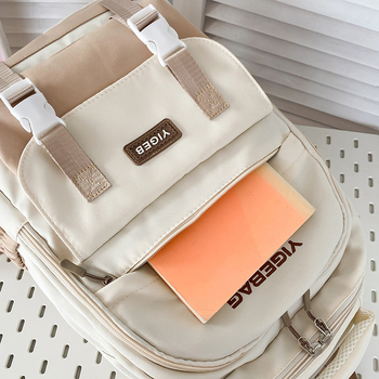 Σακίδιο για μαθητές – νάιλον, χωρητικότητα 20–35 L, για φορητό 15 ιντσών, καμπύλοι ιμάντες ώμου, επένδυση πολυεστέρα, street-style