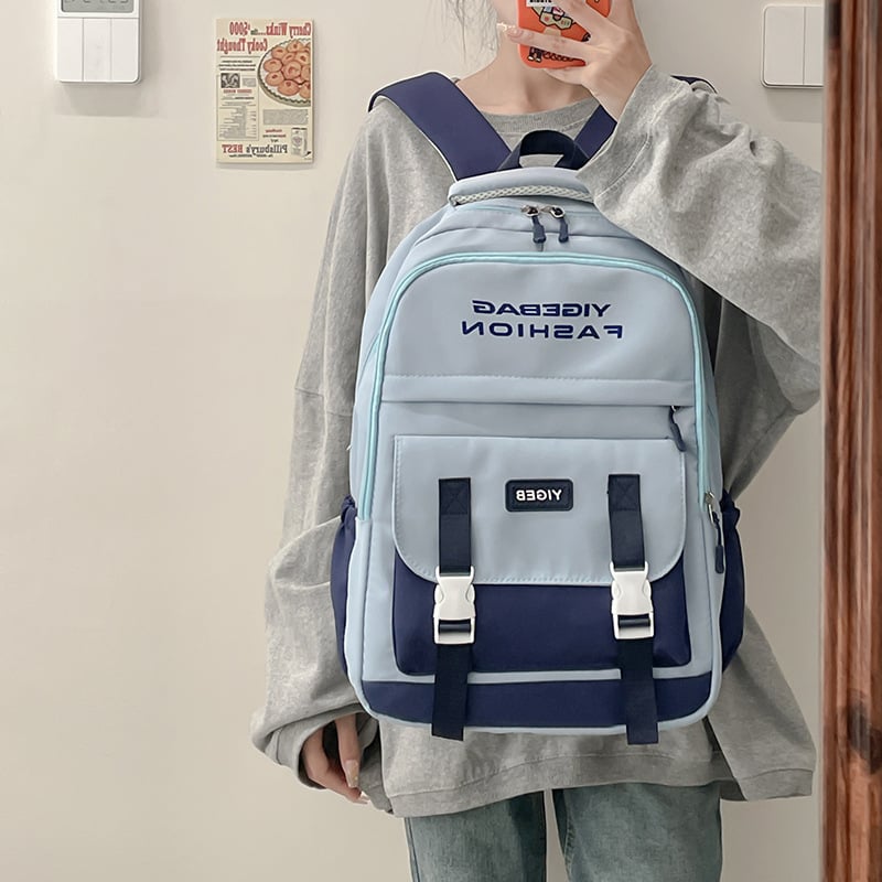 Раница за ученици – нейлон, вместимост 20–35 л, за лаптоп до 15 инча, извита презрамка, подплата полиестер, стил уличен