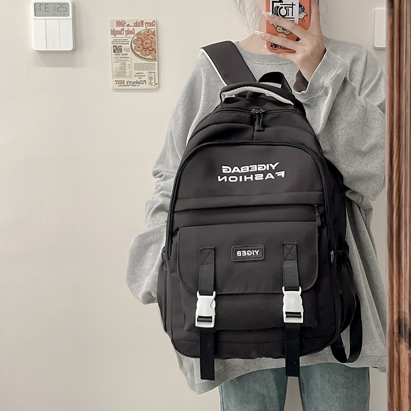 Раница за ученици – нейлон, вместимост 20–35 л, за лаптоп до 15 инча, извита презрамка, подплата полиестер, стил уличен