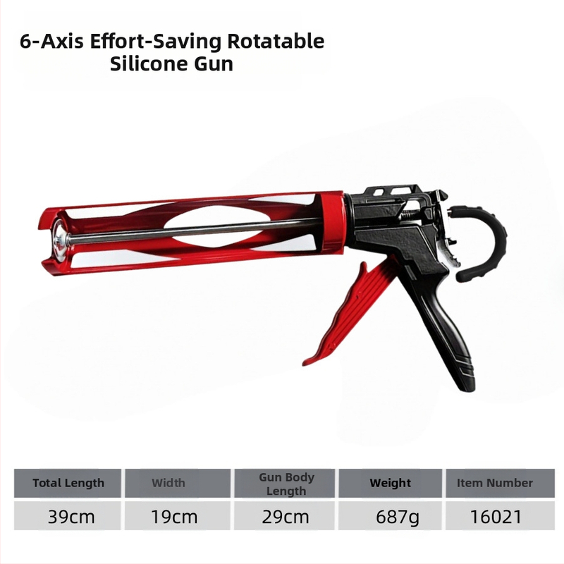 Пистолет за уплътнител, алуминиев корпус, серия: уплътнителен пистолет, тегло 0.7 кг