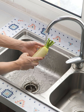 Αυτοκόλλητο τοίχου μπάνιου - μη υφασμένο ύφασμα, 1 τεμάχιο, αδιάβροχο αυτοκόλλητο τοίχου, επίπεδη μορφή